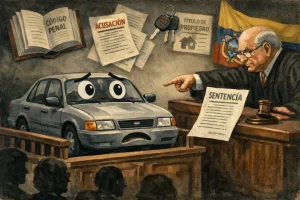 Juicio del coche triste1 300x200 - AUTOMOVIL INOCENTE ES SENTENCIADO POR JUEZ DE ARENILLAS, ACUSADO DE “HABER COMETIDO” UN DELITO.